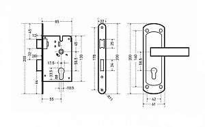 Аллюр  Замок врезной ЗВ 4-103 GP (золото) #235026